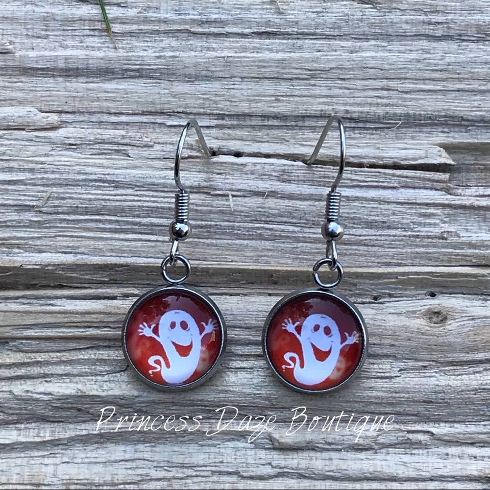 Ghost Halloween Dangle Earrings